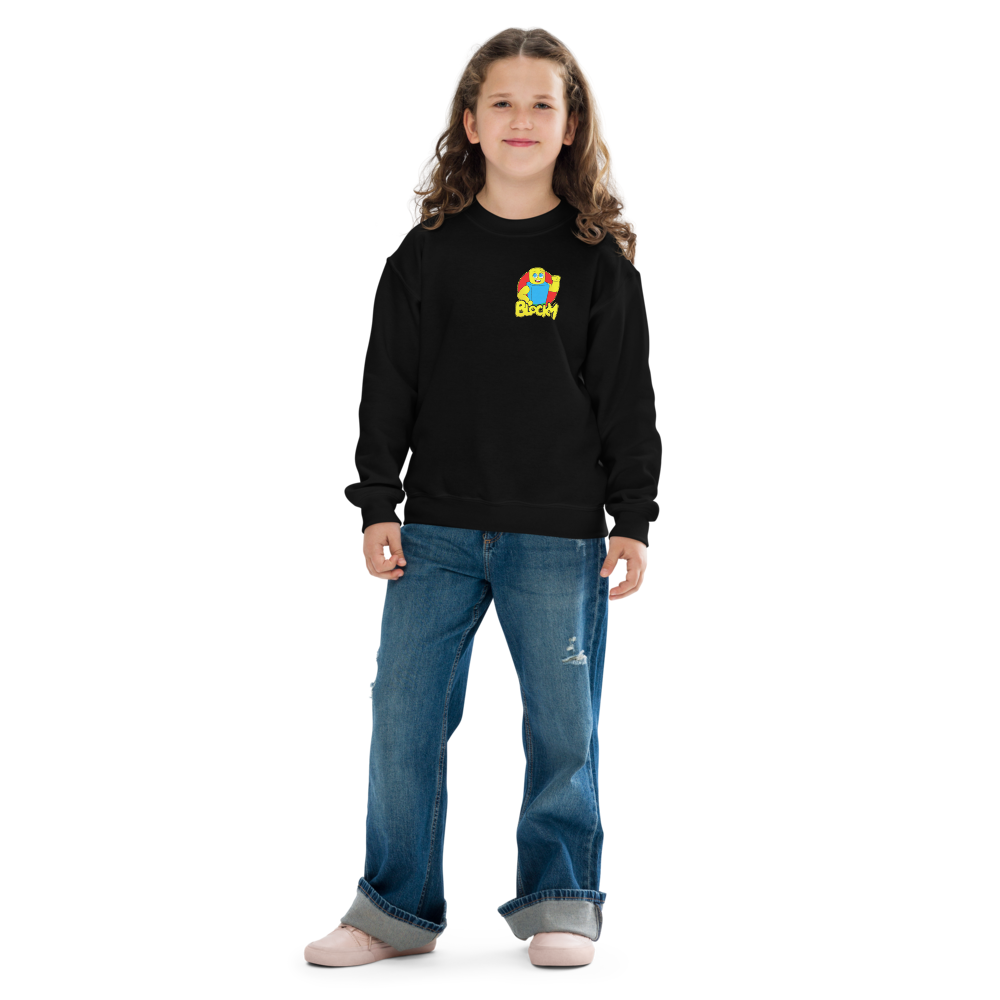 Blocky Explorer Youth Crewneck Sweatshirt (Ages 5-14)