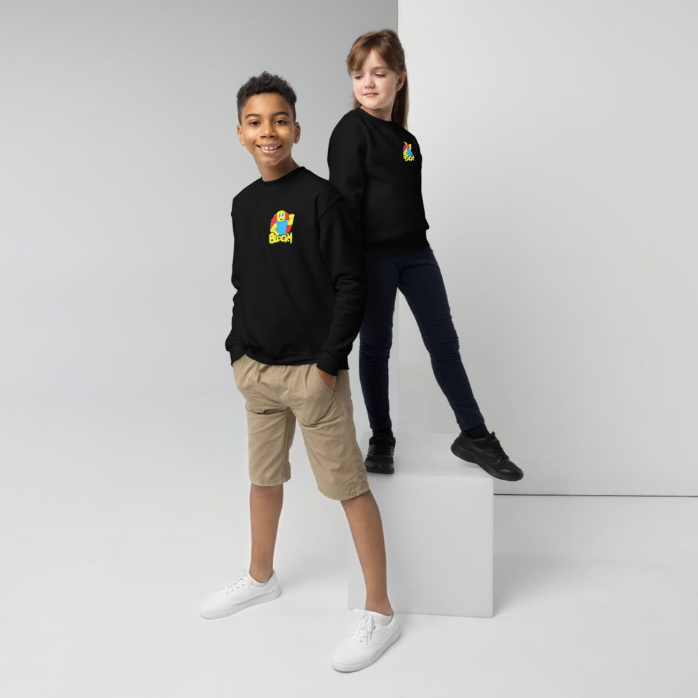 Blocky Explorer Youth Crewneck Sweatshirt (Ages 5-14)