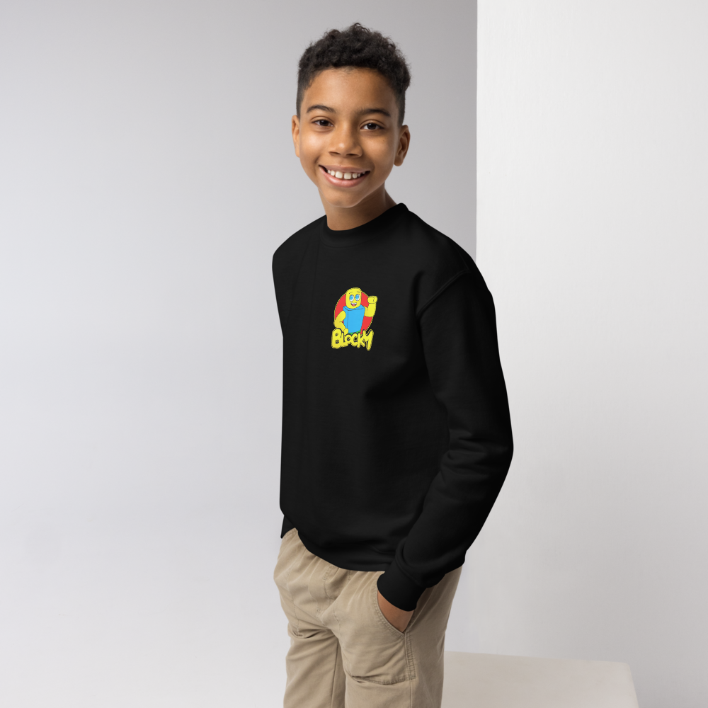 Blocky Explorer Youth Crewneck Sweatshirt (Ages 5-14)