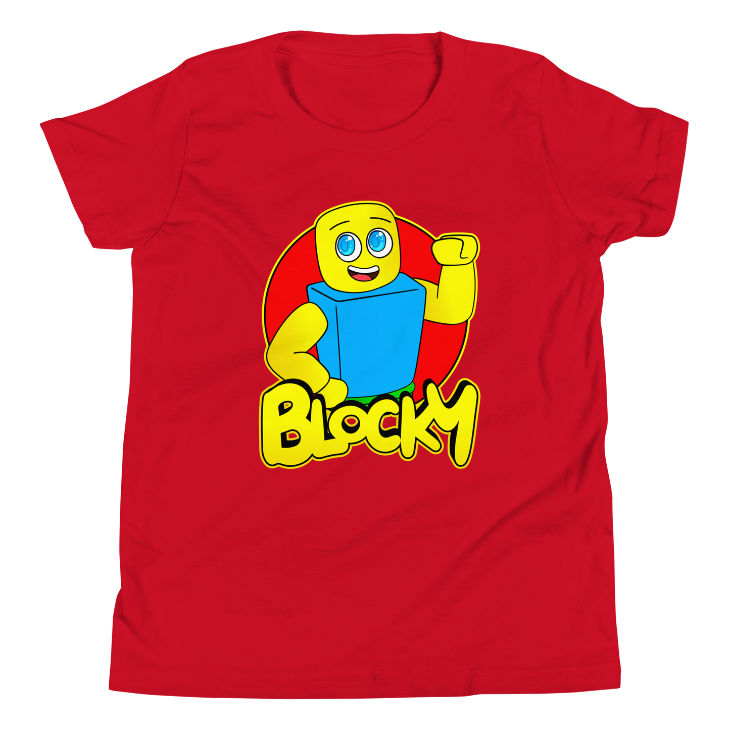 Blocky Super Fan Short Sleeve Youth T-Shirt