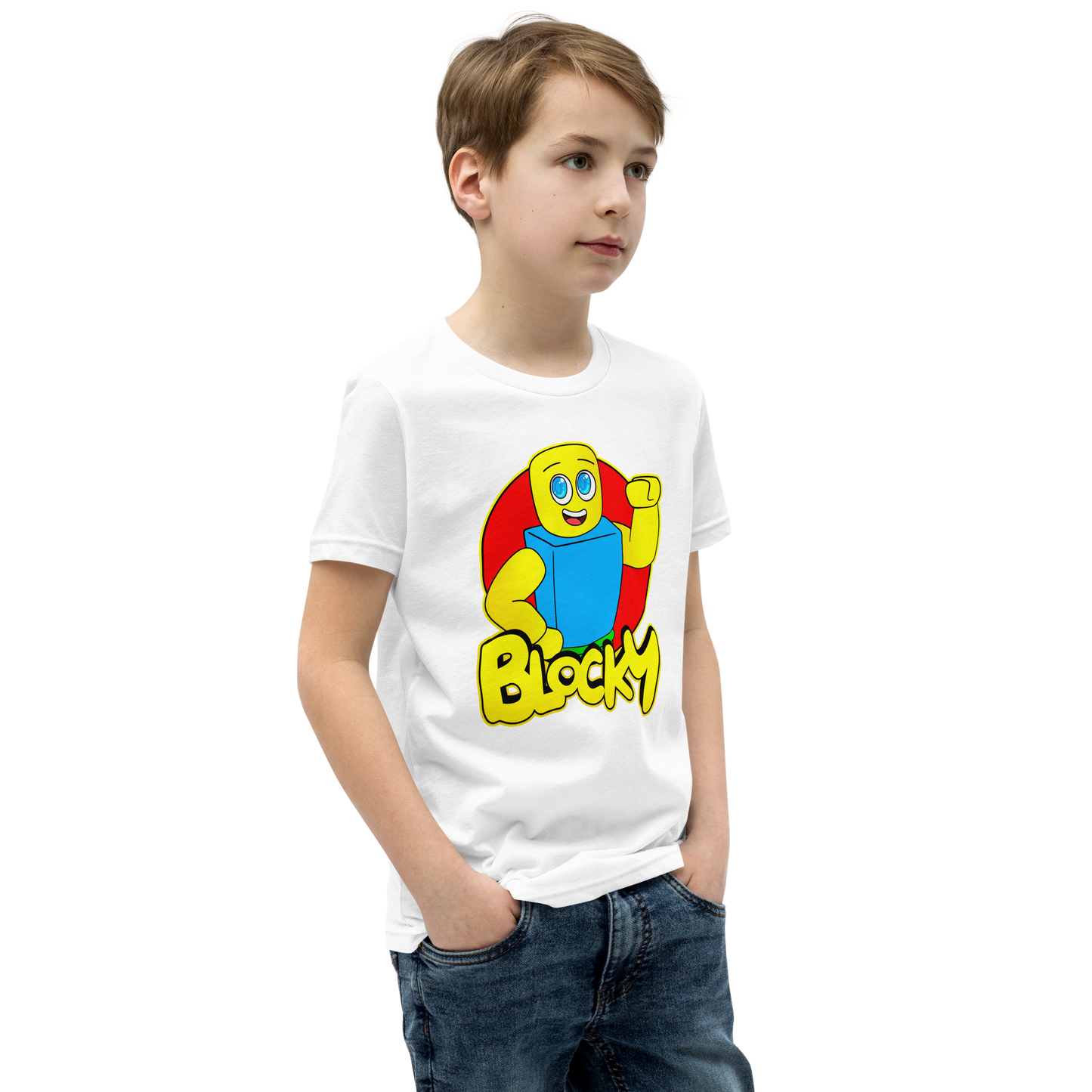 Blocky Super Fan Short Sleeve Youth T-Shirt